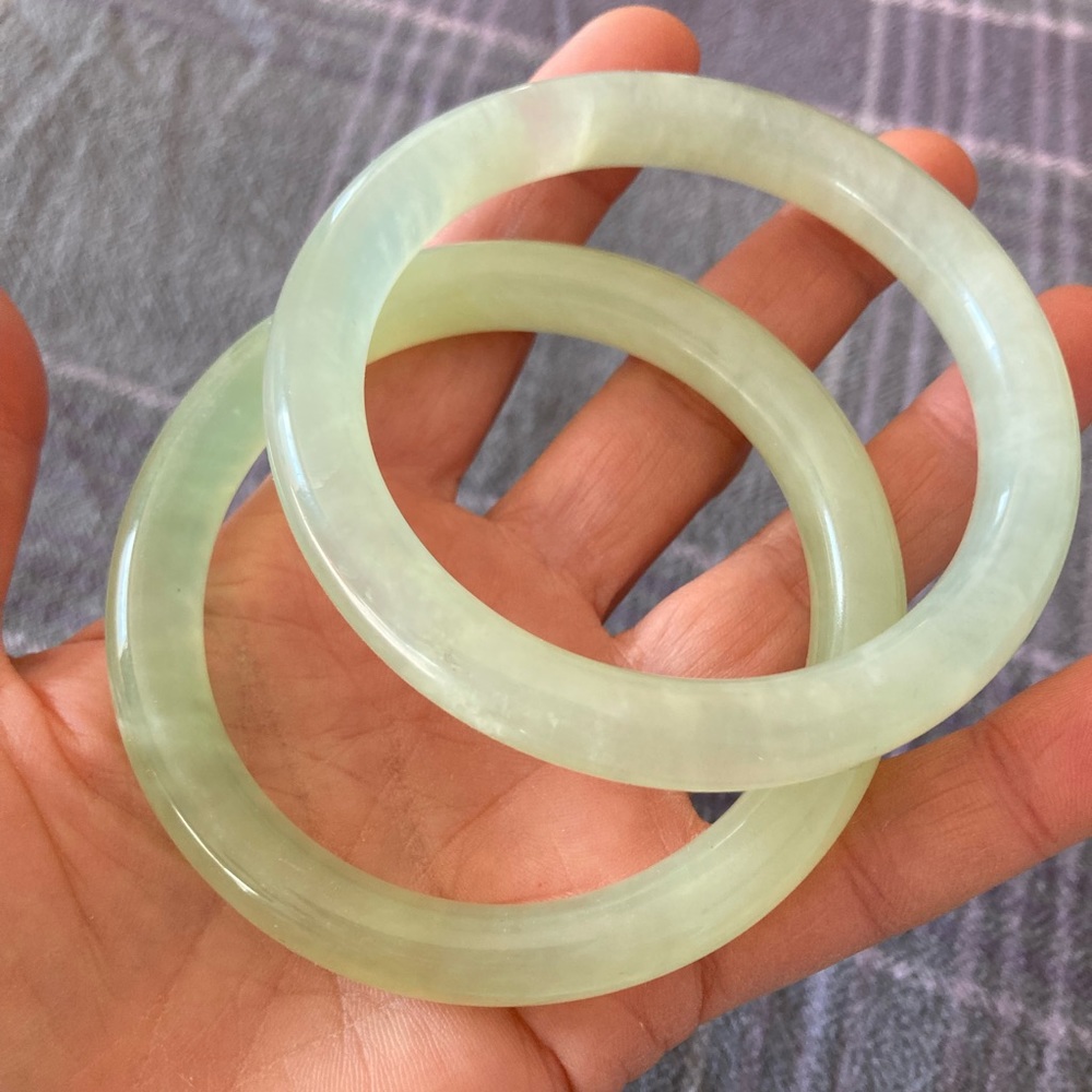 Stunning jade bangles